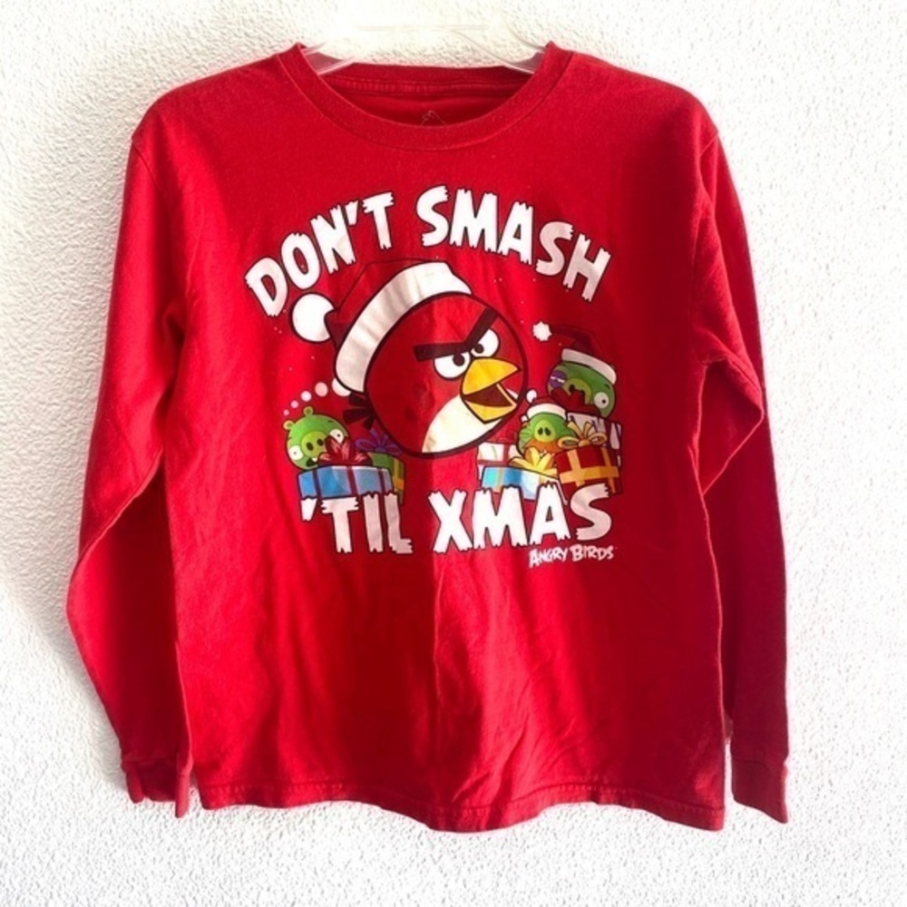 Angry Birds DONT SMASH TIL X-MAS T-shirt size 18
